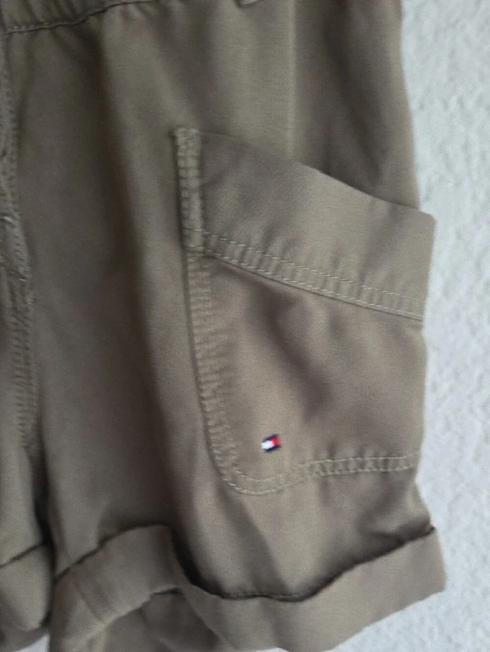 Tommy Hilfiger Olive Green Long-Sleeve Kids Romper